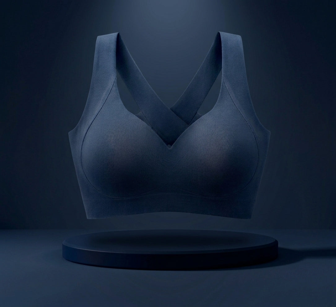 VLOURA Lace Push-Up Bra – Blue