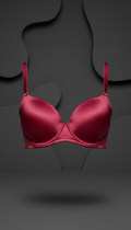 Satin Crimson Underwired Bra